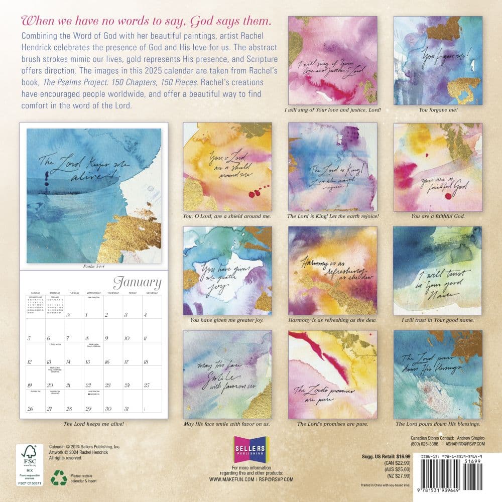 Bless This Year 2025 Wall Calendar by Rachel Hendrick First Alternate Image width=&quot;1000&quot; height=&quot;1000&quot;