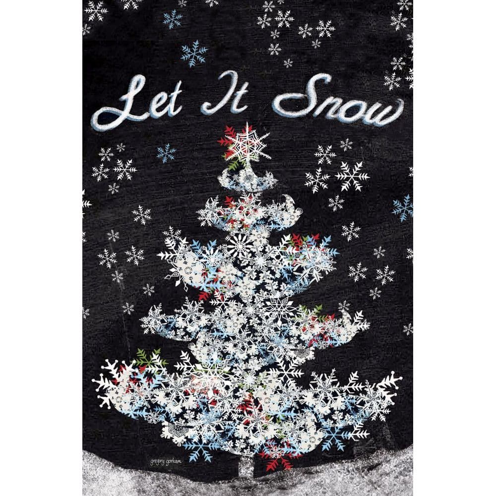 Let It Snow Outdoor Flag-Mini - 12 x 18 by Gregory Gorham Alternate Image 1