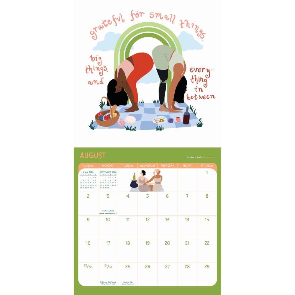 Yoga Is My Happy Place 2026 Wall Calendar First Third Image