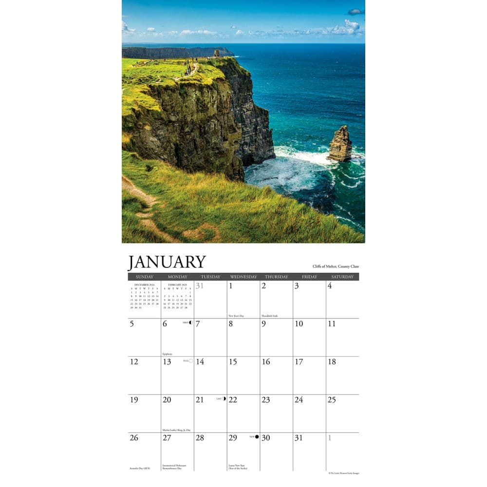 Ireland 2025 Wall Calendar