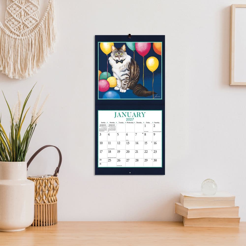 American Cat 2027 Mini Wall Calendar by Lowell Herrero Fourth Alternate Image