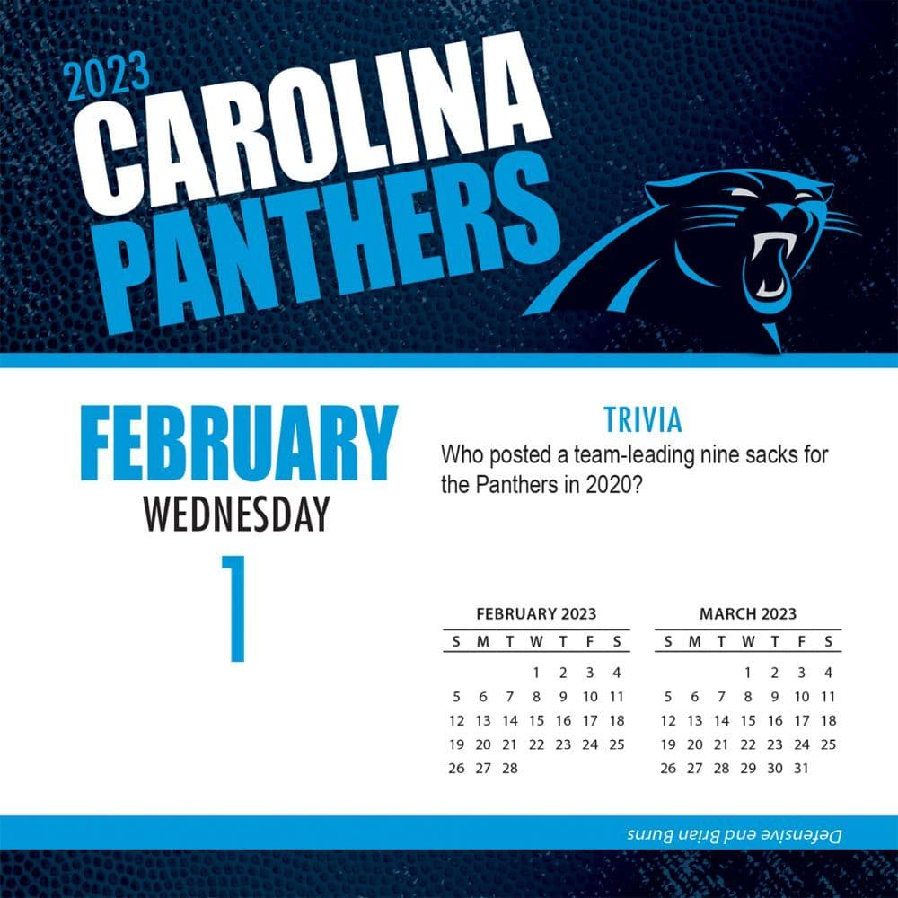 Carolina Panthers 2023 Desk Calendar - Calendars.com
