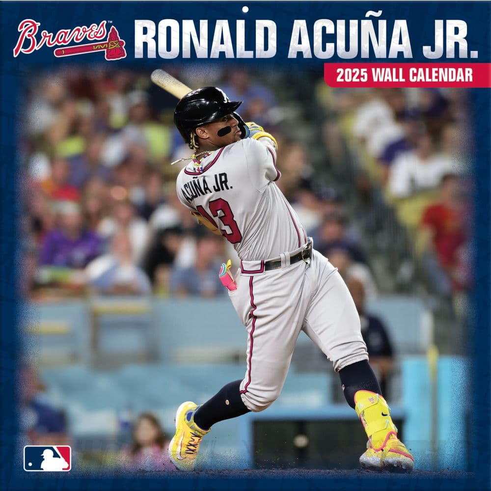 MLB Ronald Acuna Jr 2025 Wall Calendar Main Image