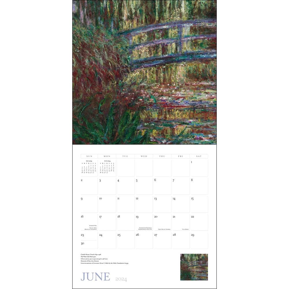 Monet 2024 Wall Calendar June