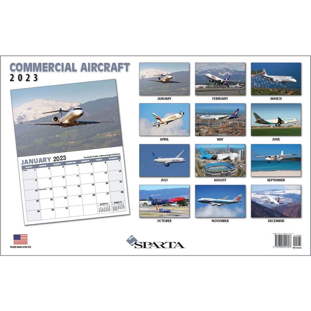 Commercial Aircraft Calendar 2023 Commercial Aircraft 2023 Deluxe Wall Calendar - Calendars.com