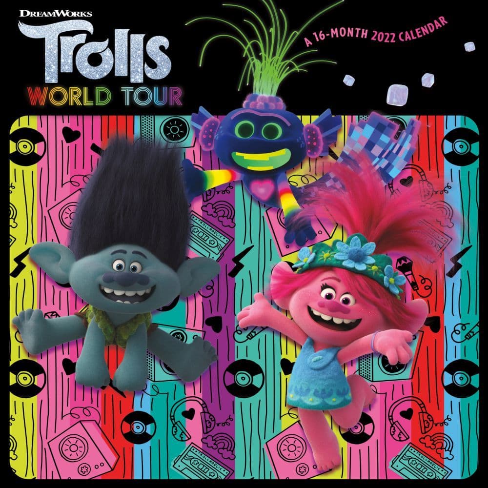 Trolls World Tour 2022 Wall Calendar