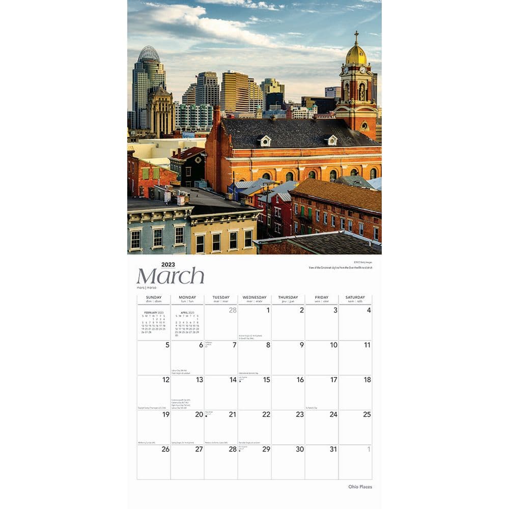 Ohio Places 2023 Wall Calendar - Calendars.com