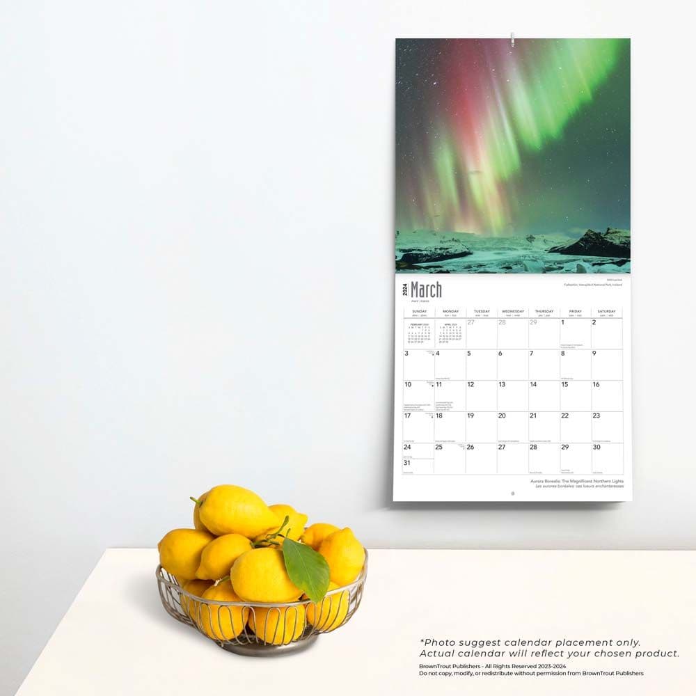 Aurora Borealis 2025 Wall Calendar