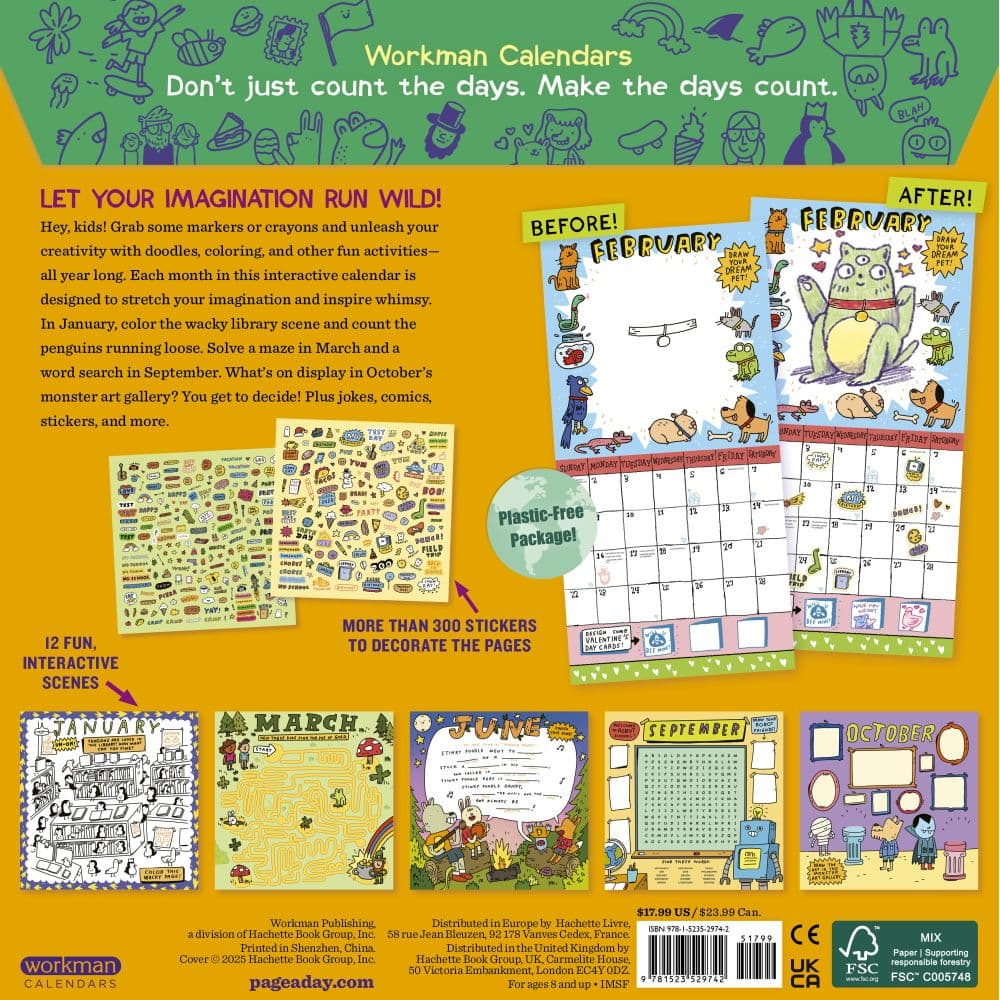 Kids Awesome Activity 2026 Wall Calendar First Alternate Image