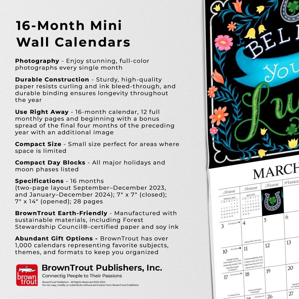Grow Your Own Way 2024 Mini Wall Calendar Fourth Alternate Image width=&quot;1000&quot; height=&quot;1000&quot;