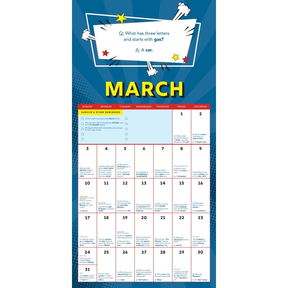 Dad Jokes 2024 Wall Calendar