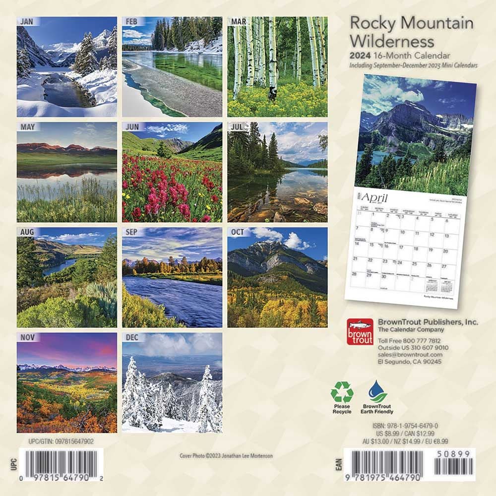 Rocky Mountain Wilderness 2024 Mini Wall Calendar