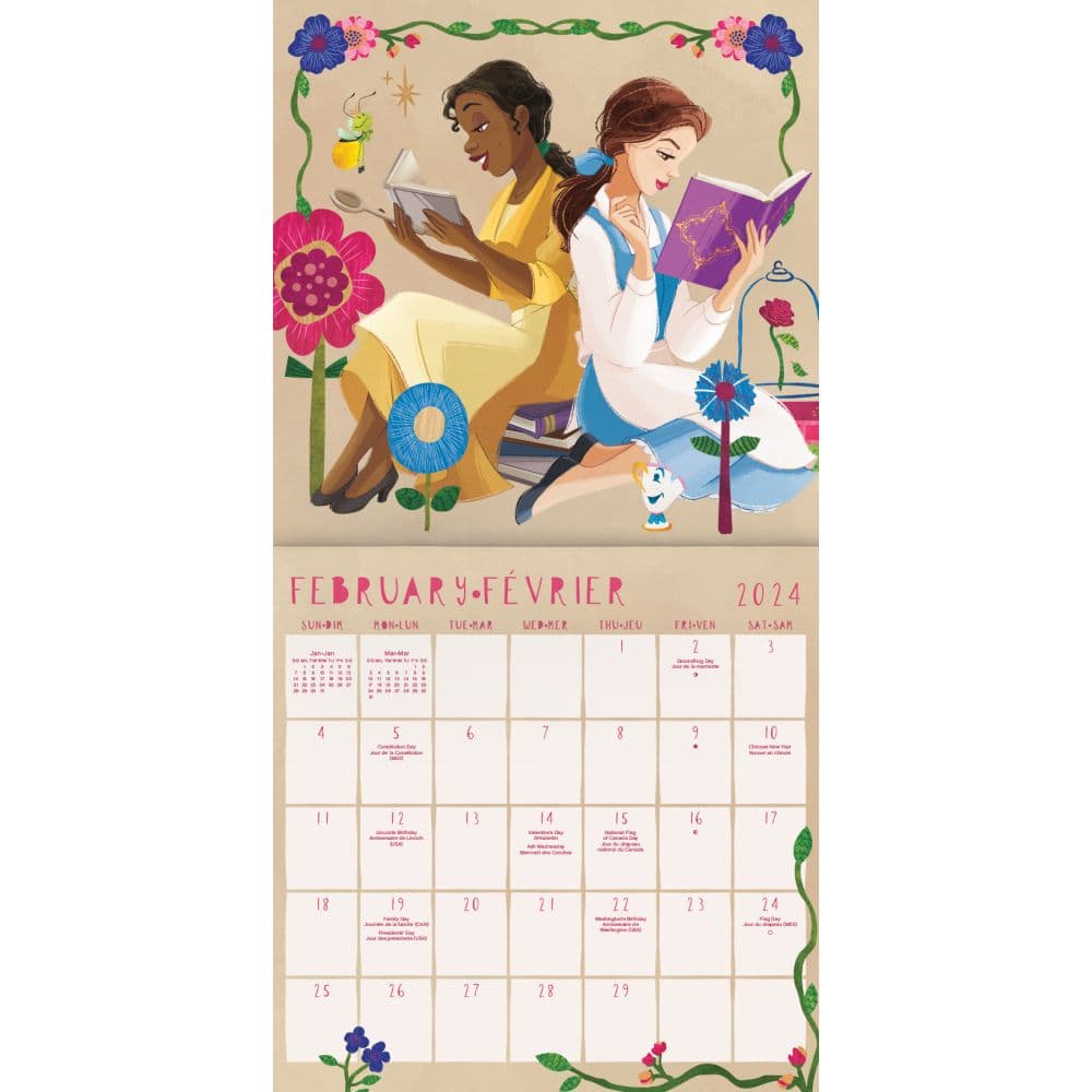 Disney Princess 2024 Wall Calendar FR