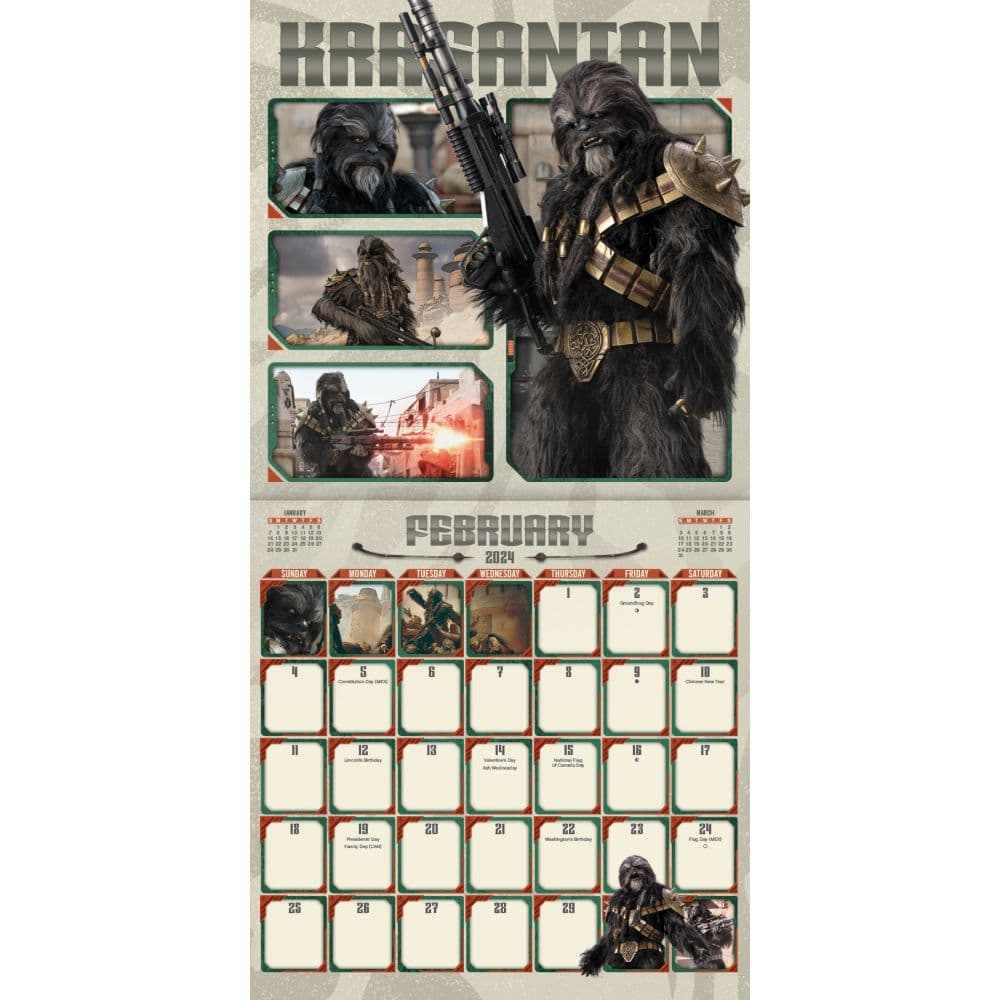 Star Wars Book of Boba 2024 Wall Calendar Alternate Image 4