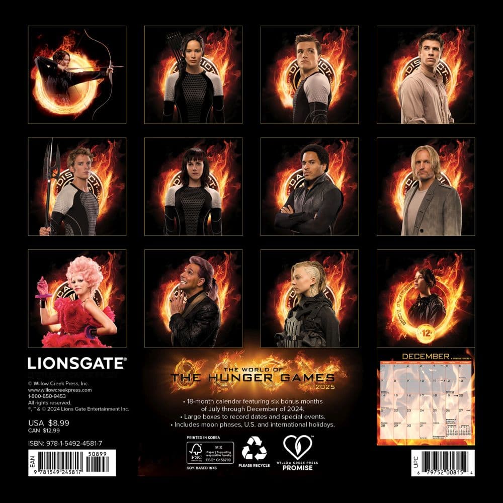 Hunger Games 2025 Mini Wall Calendar First Alternate Image width=&quot;1000&quot; height=&quot;1000&quot;