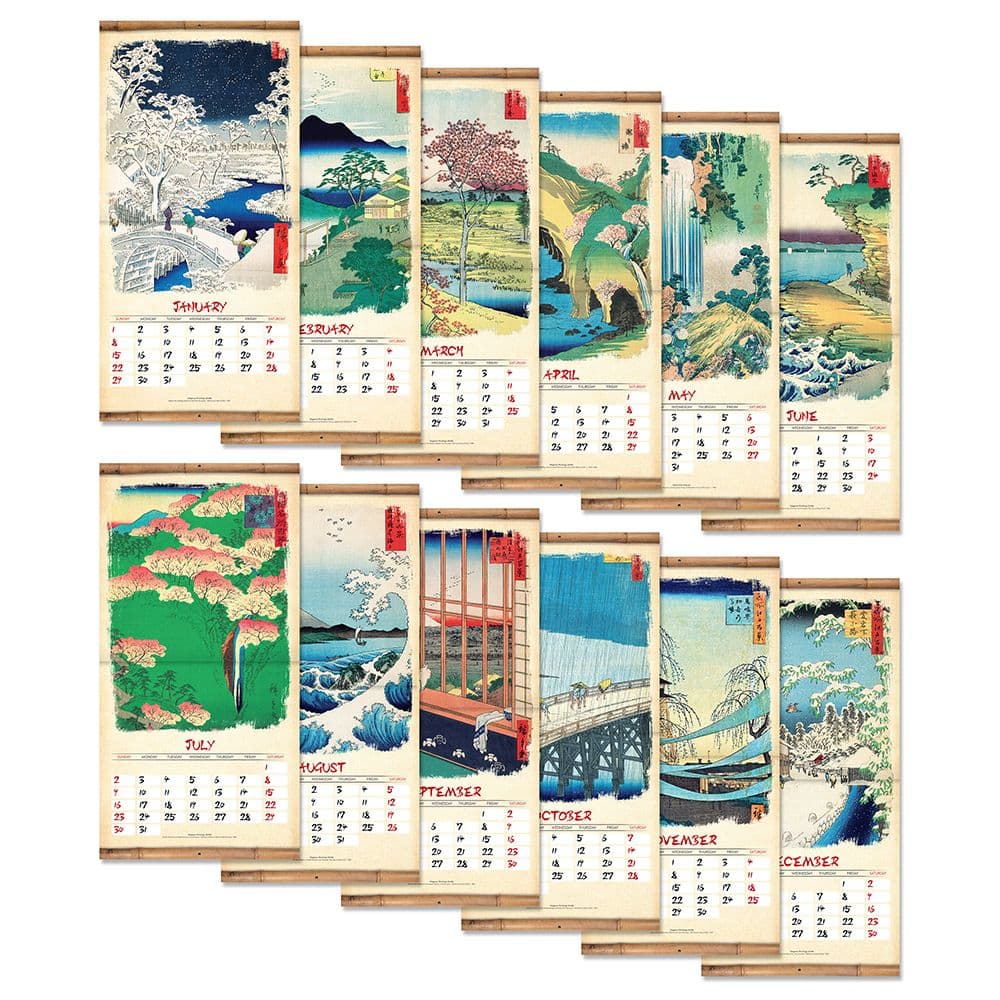 Japanese Woodblocks 2023 Wall Calendar - Calendars.com