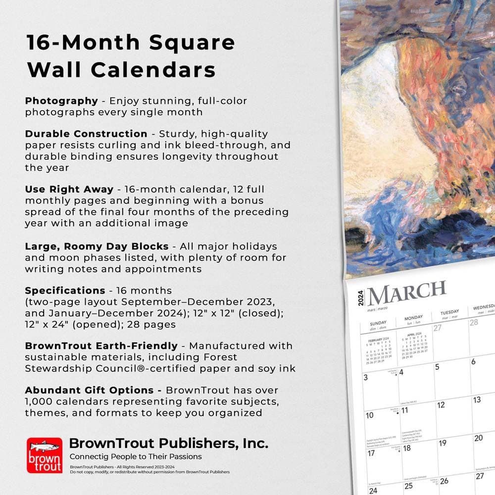 Monet 2024 Wall Calendar Fourth Alternate Image width=&quot;1000&quot; height=&quot;1000&quot;