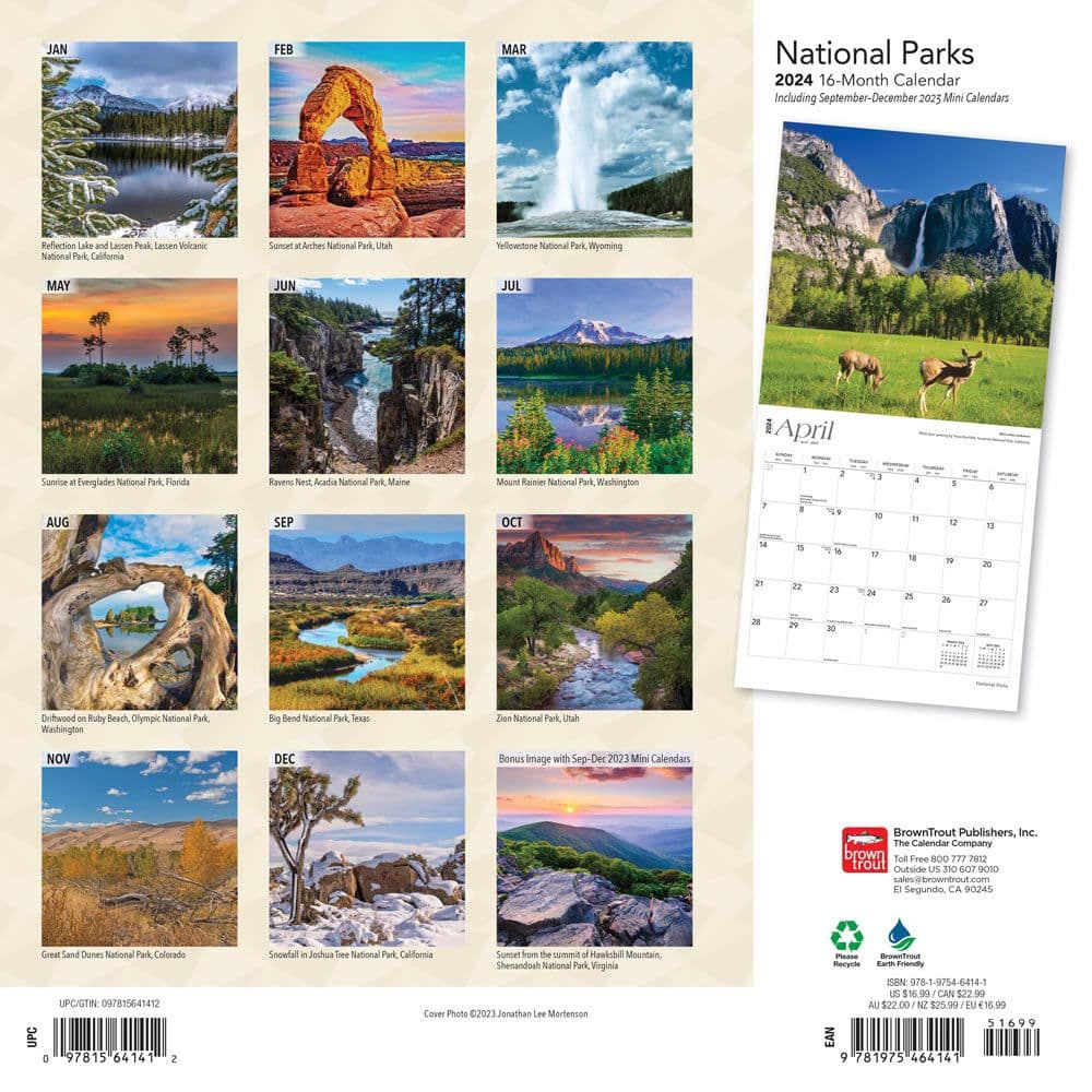 National Parks 2024 Wall Calendar Alternate Image  1 width=&quot;1000&quot; height=&quot;1000&quot;