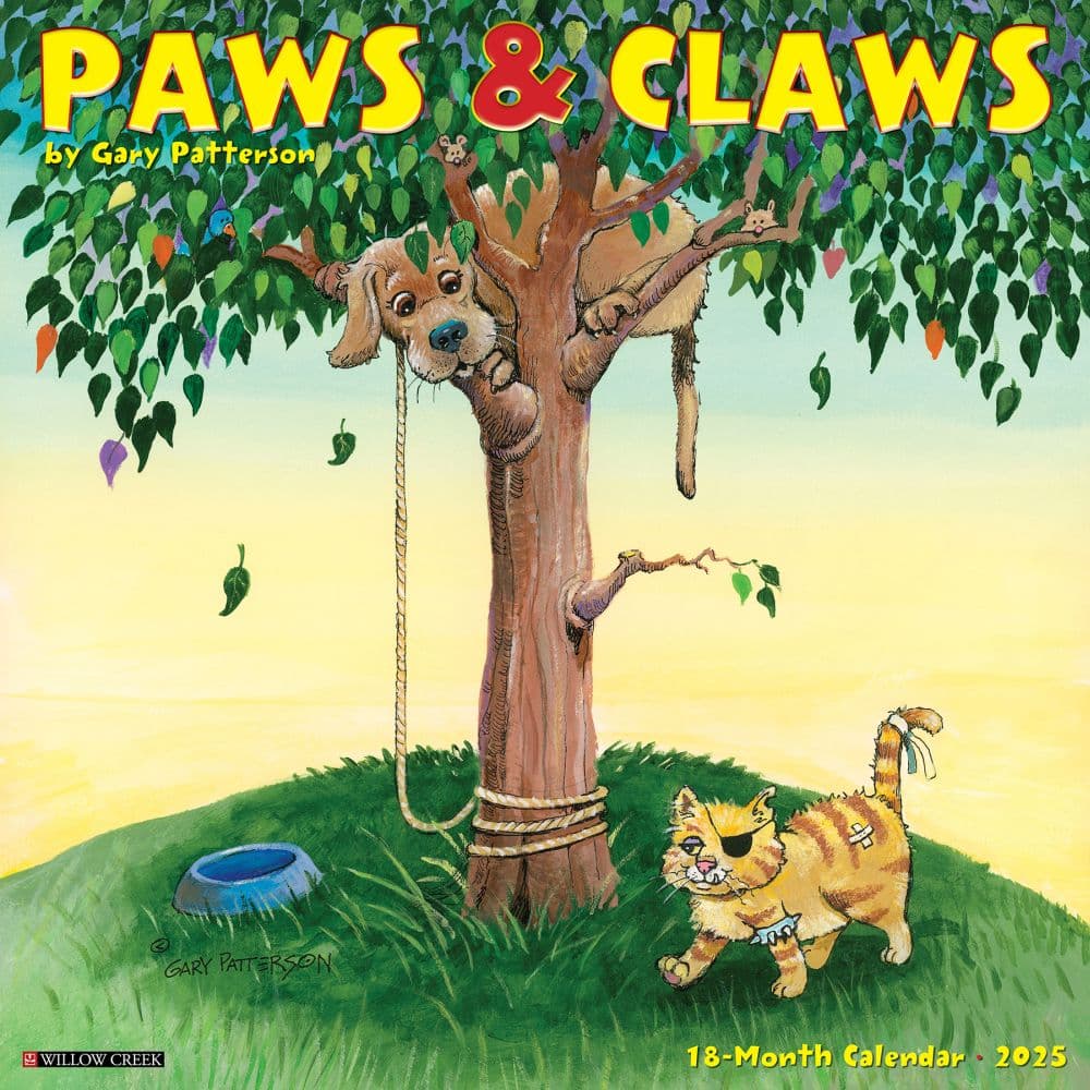 Paws and Claws by Gary Patterson 2025 Wall Calendar