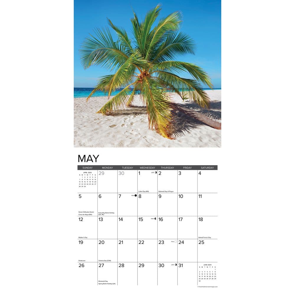 Beaches 2025 Wall Calendar