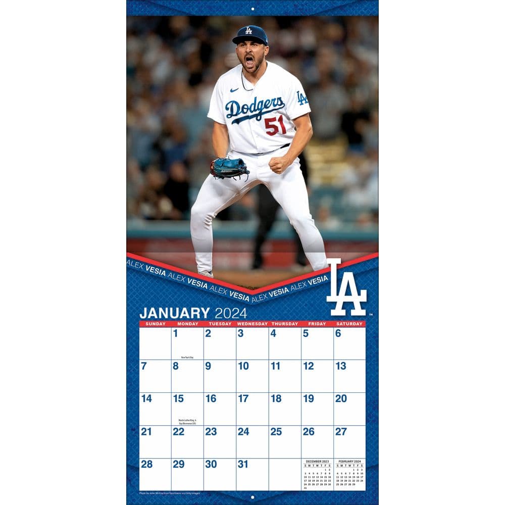 Los Angeles Dodgers 2024 Mini Wall Calendar