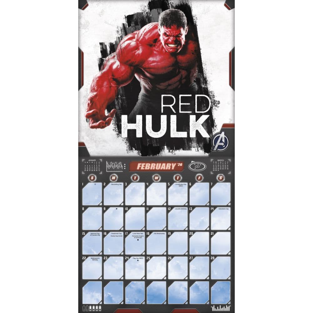 Captain America Brave New World 2026 Wall Calendar Third Alternate Image