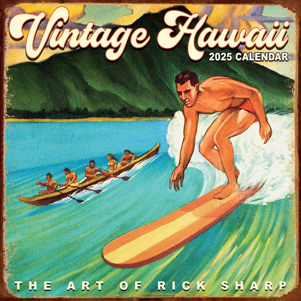 image Vintage Hawaii Rick Sharp 2025 Wall Calendar Main Image