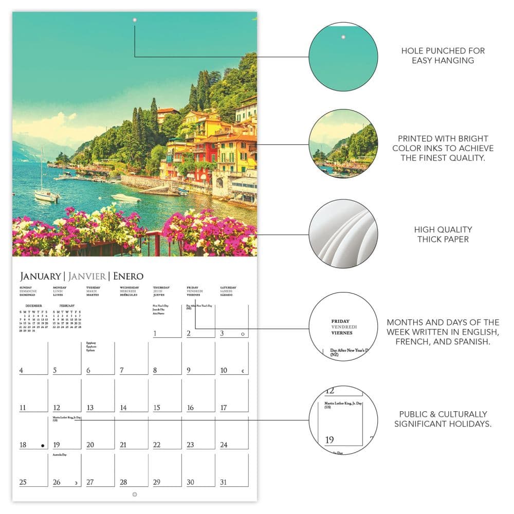 Italia 2026 Mini Wall Calendar Second Alternate Image