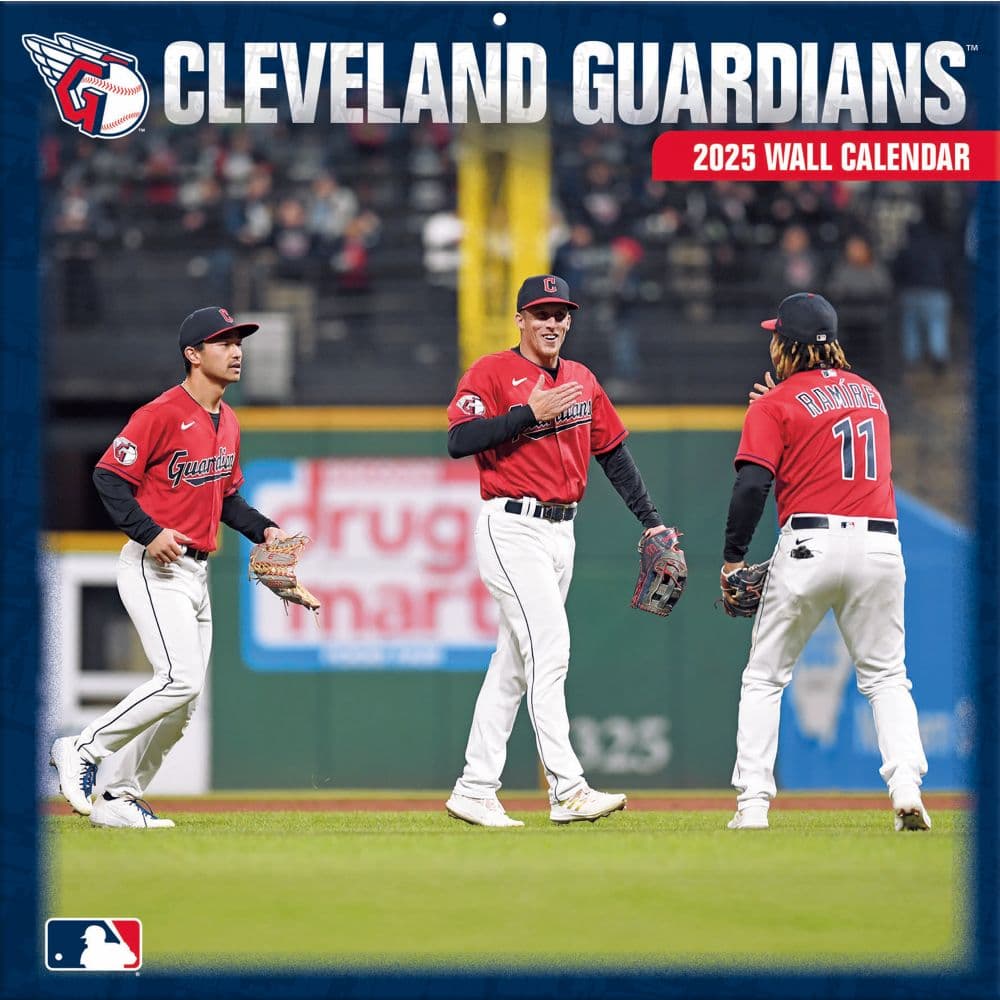 MLB Cleveland Guardians 2025 Wall Calendar