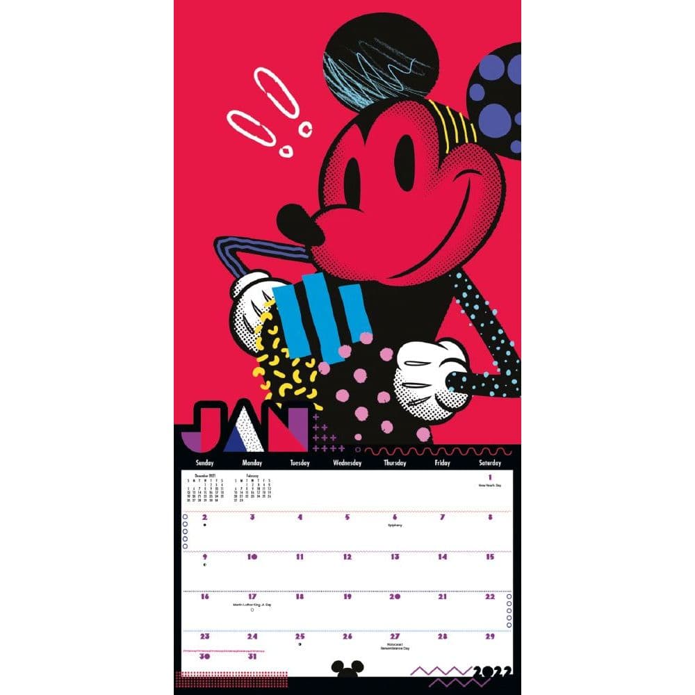 mickey mouse exclusive 2022 wall calendar with collectors print calendars com