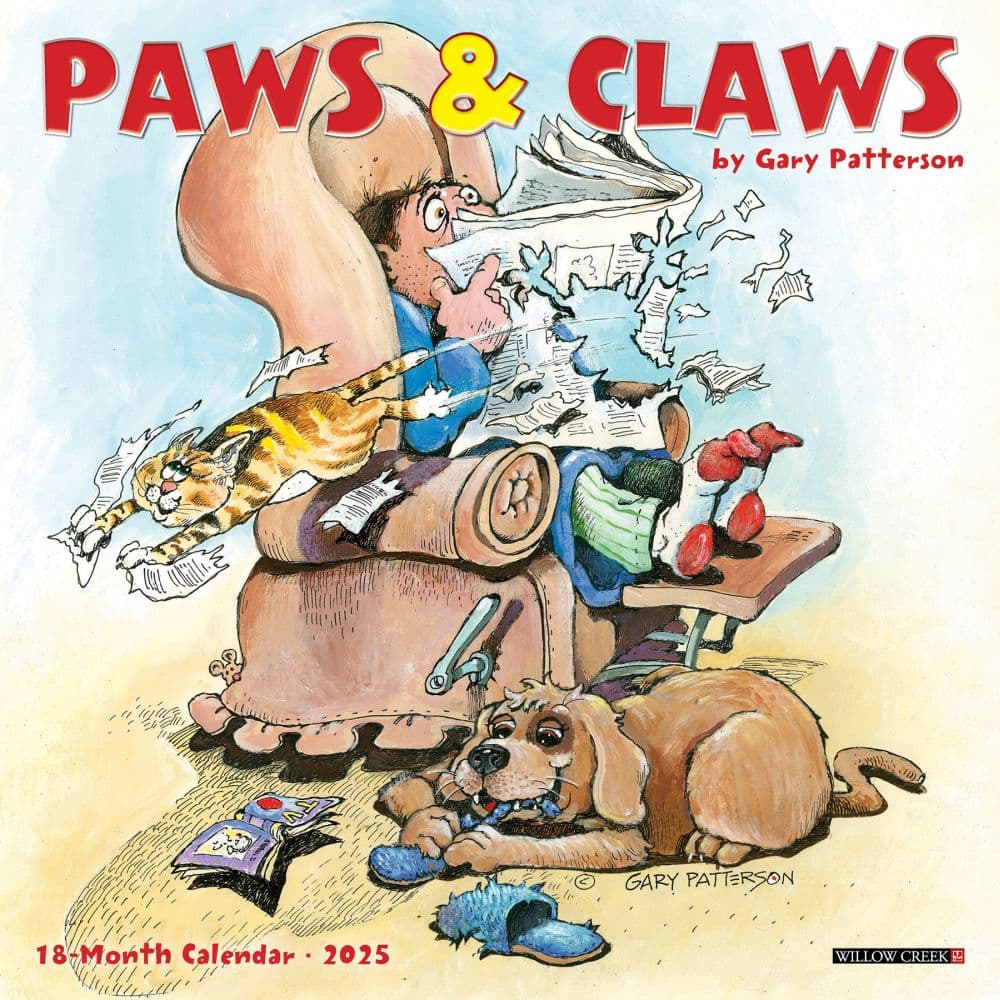 Paws and Claws Patterson 2025 Mini Wall Calendar