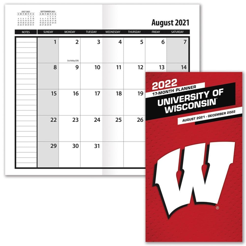 Wisconsin Badgers 2022 17-Month Pocket Planner