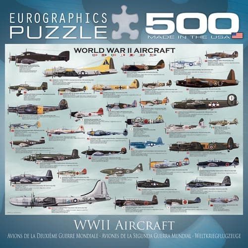 World War II Aircraft 500 Piece Puzzle Main Image