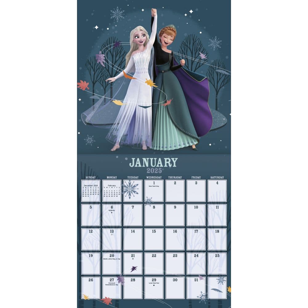 Disney Frozen 2025 Mini Wall Calendar Alt2