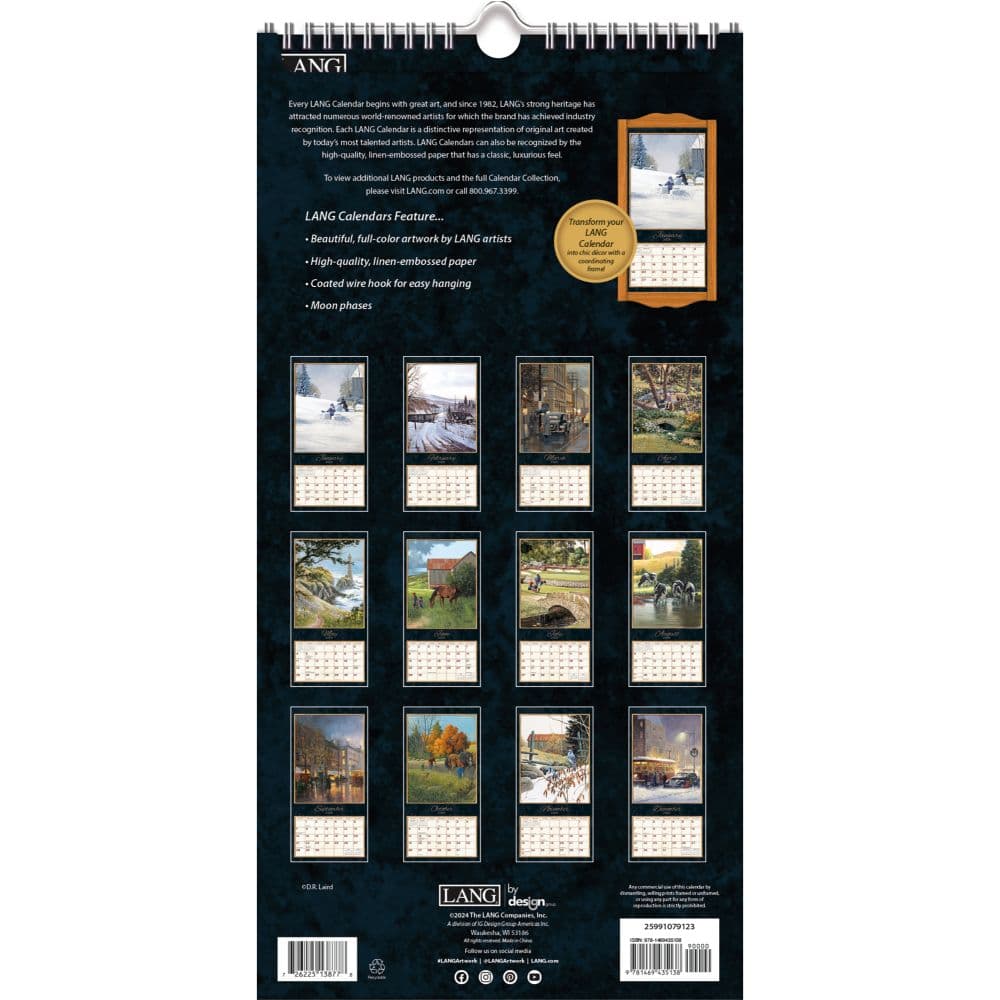 Treasured Times 2025 Vertical Wall Calendar by D.R. Laird_ALT1