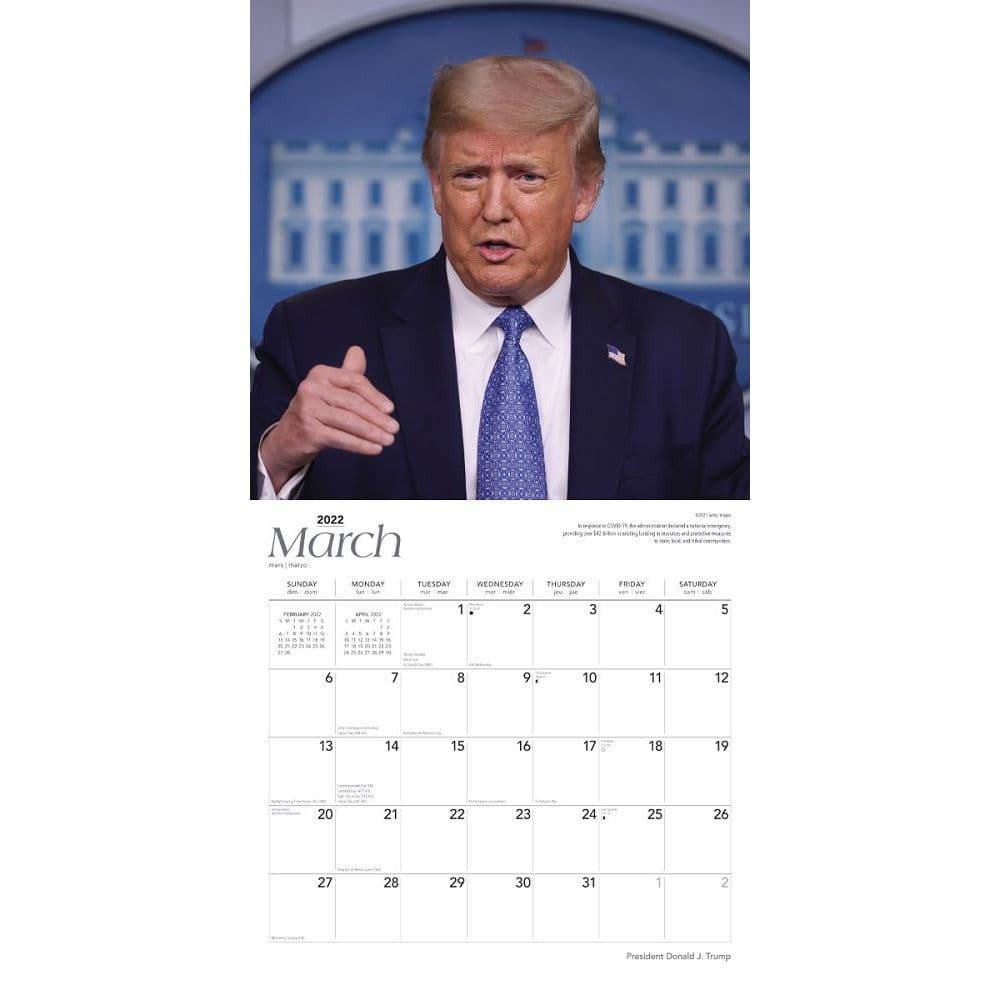 President Donald J. Trump 2022 Wall Calendar - Calendars.com