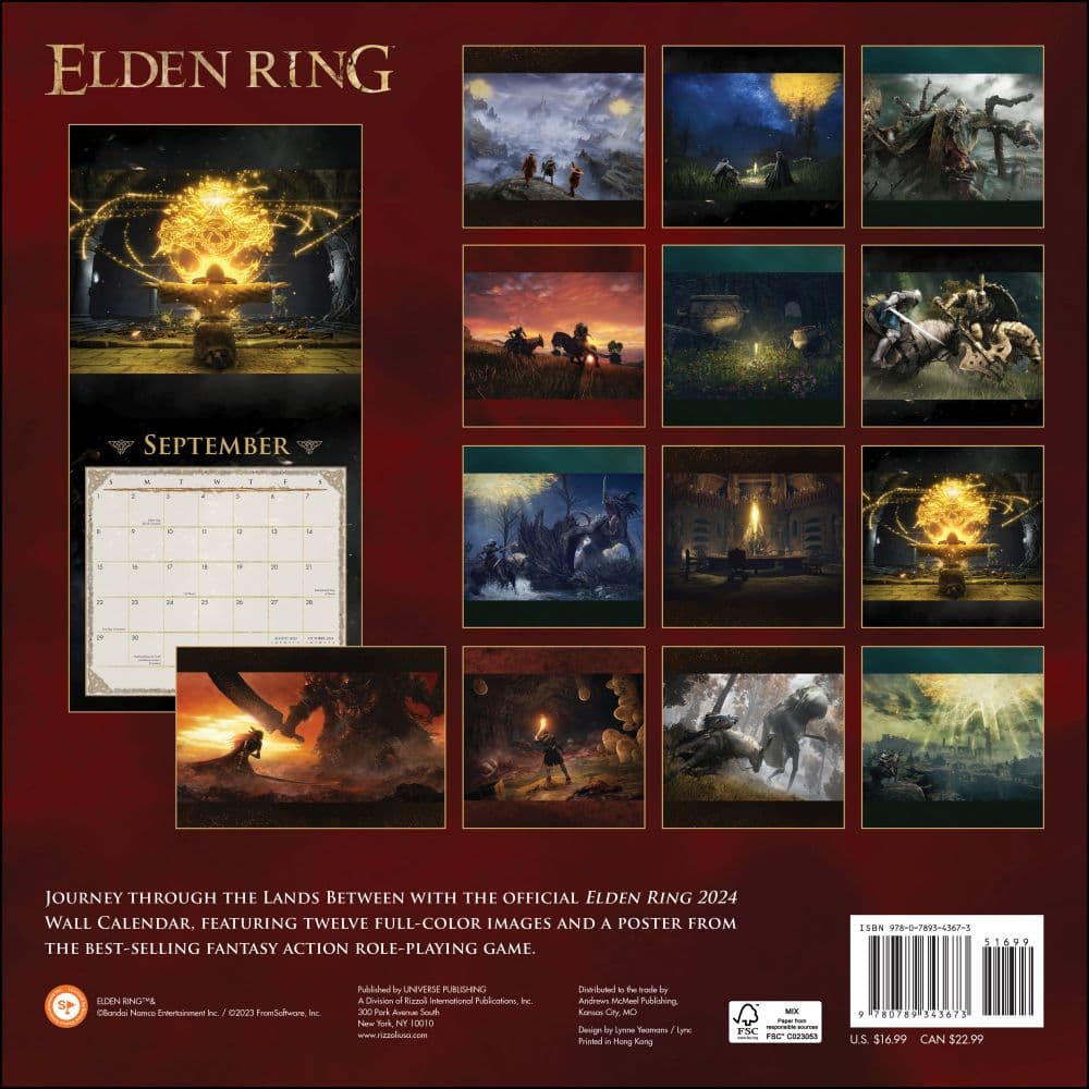 Elden Ring 2024 Wall Calendar