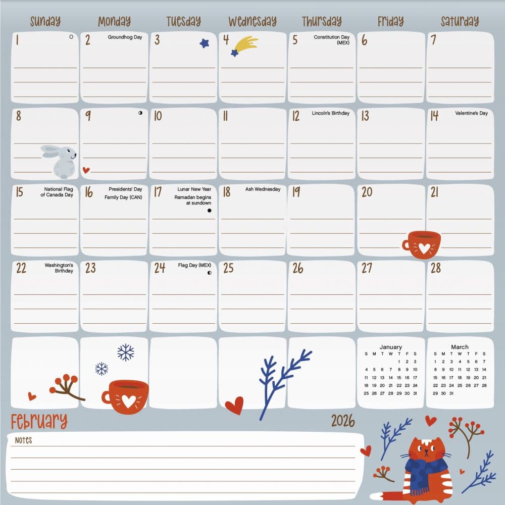 Family Design 2026 Magnetic Desk Calendar Third Alternate Image
