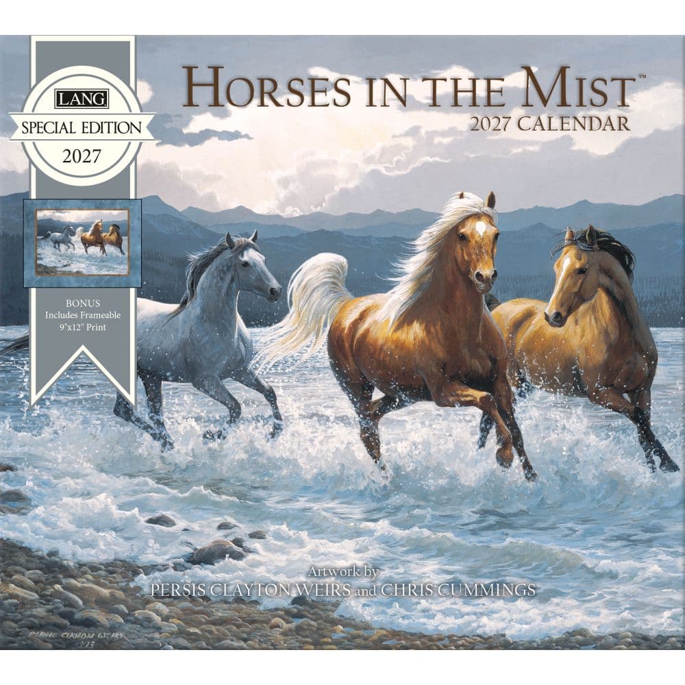 Horses in the Mist Special Edition 2027 Wall Calendar by Persis Clayton Weirs