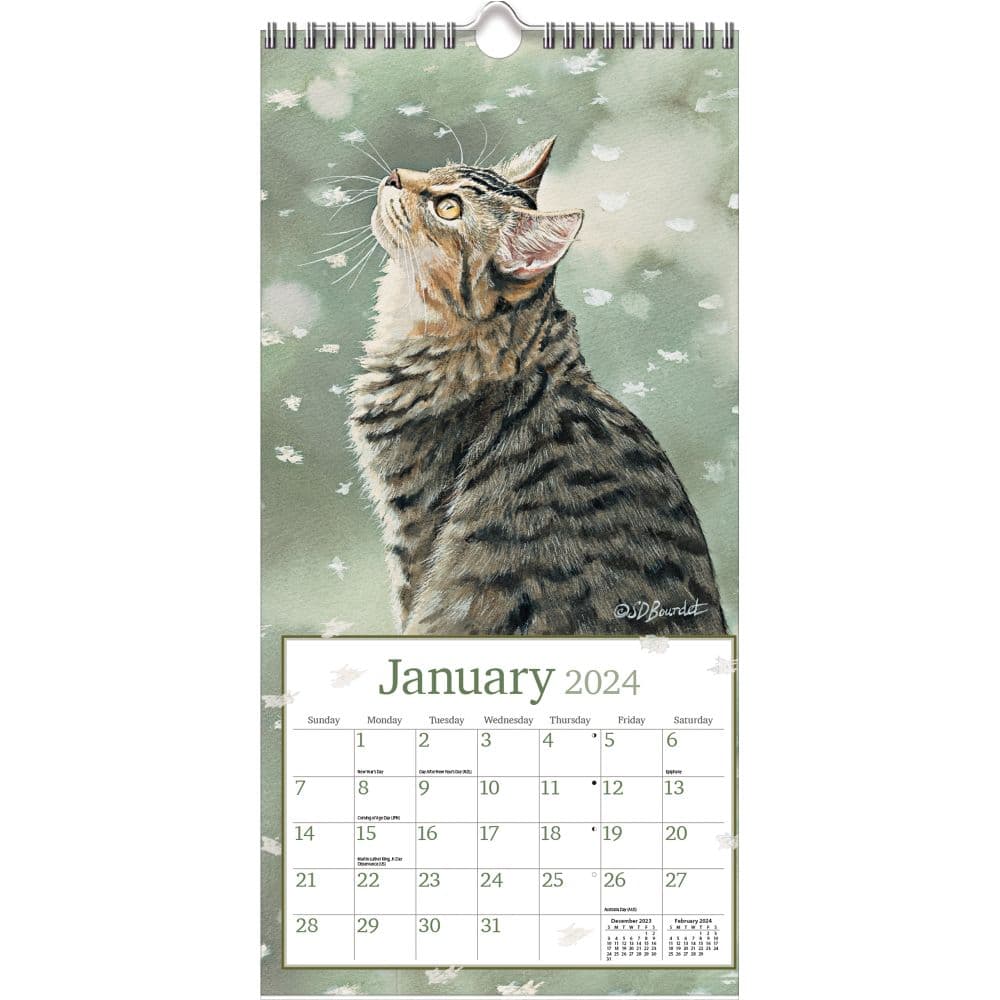 Cats In The Country Vertical 2024 Wall Calendar Alternate Image 2