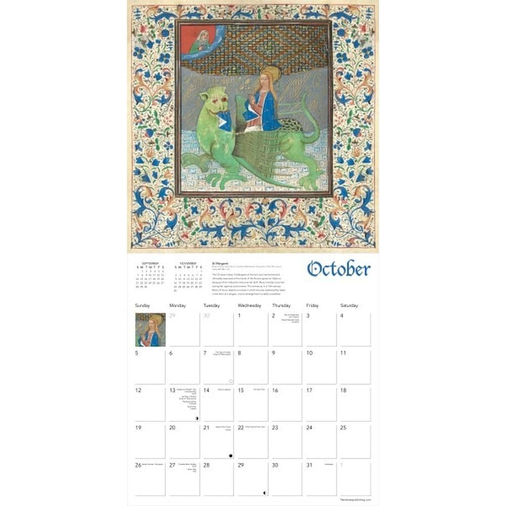 Medieval Manuscripts 2025 Wall Calendar Third Alternate Image