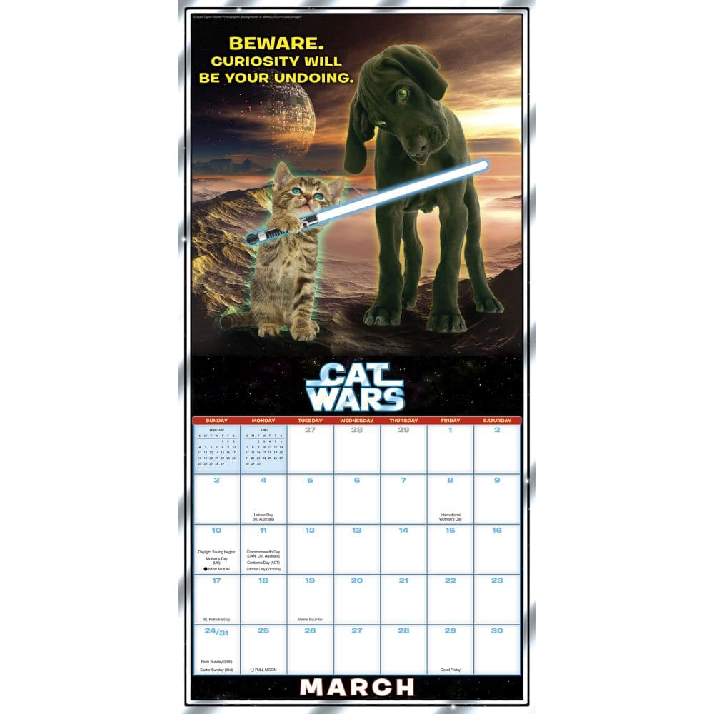 Cat Wars 2024 Wall Calendar