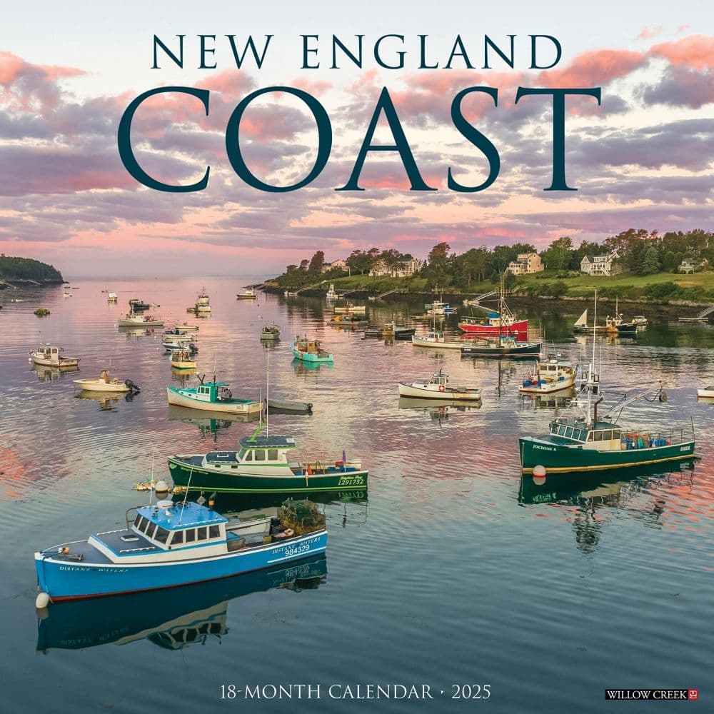 New England Coast 2025 Wall Calendar