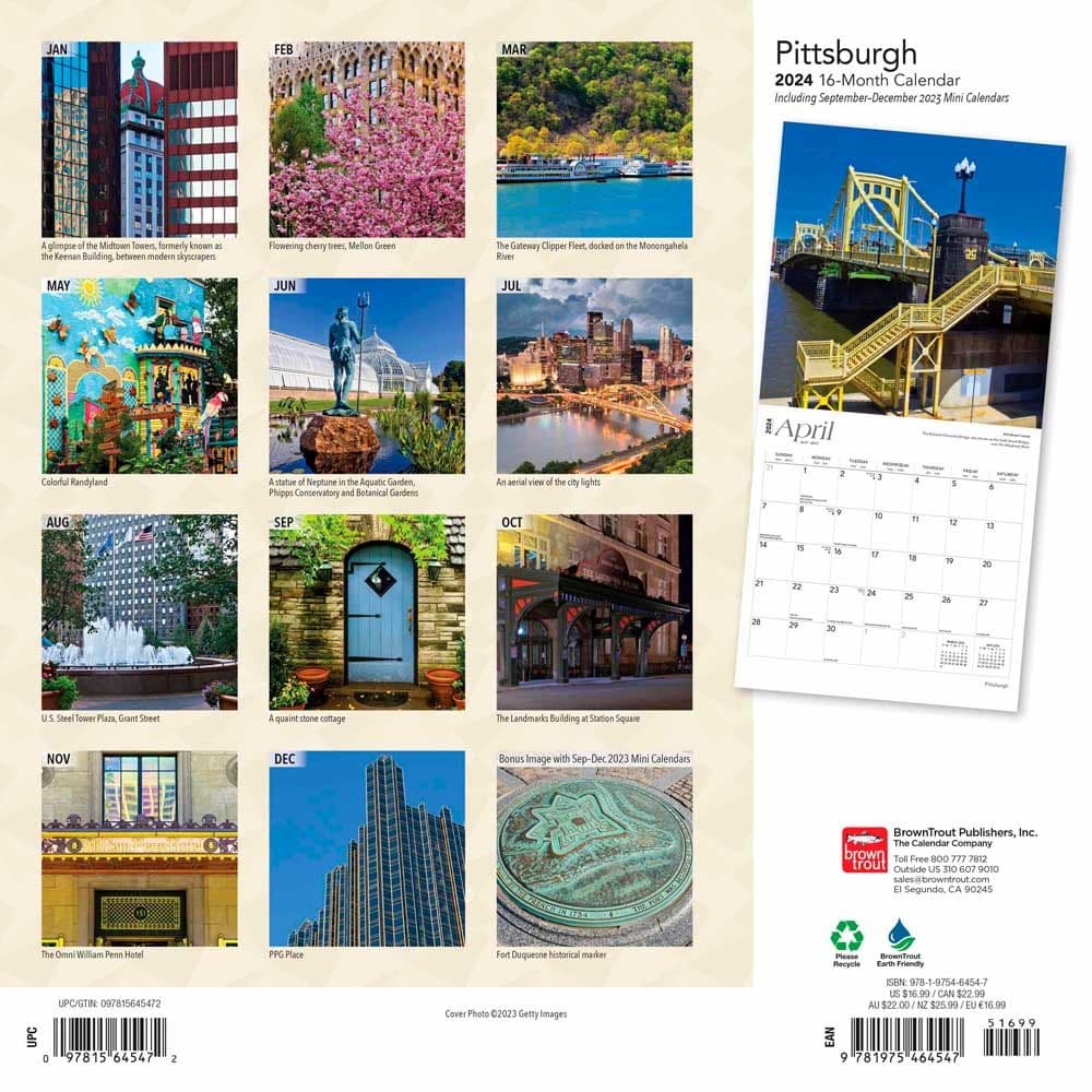 Pittsburgh 2024 Wall Calendar