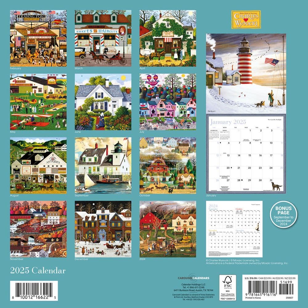 Wysocki Americana 2025 Wall Calendar First Alternate Image width=&quot;1000&quot; height=&quot;1000&quot;