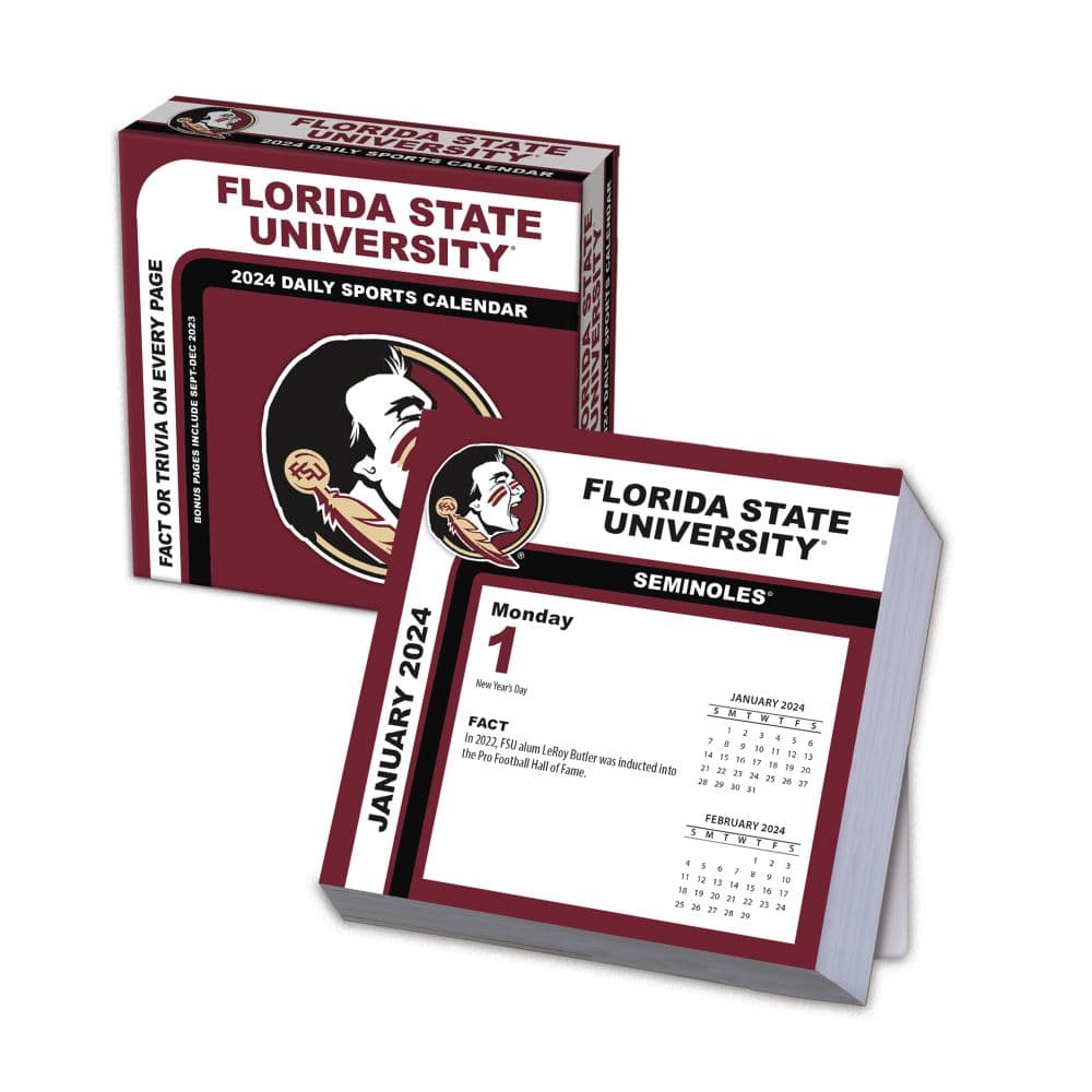 Florida State Seminoles 2024 Desk Calendar Main Product Image width=&quot;1000&quot; height=&quot;1000&quot;