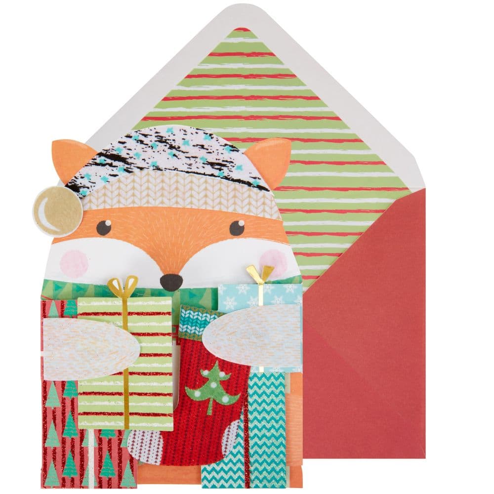 Fox Die Cut Christmas Card Main Product Image width=&quot;1000&quot; height=&quot;1000&quot;