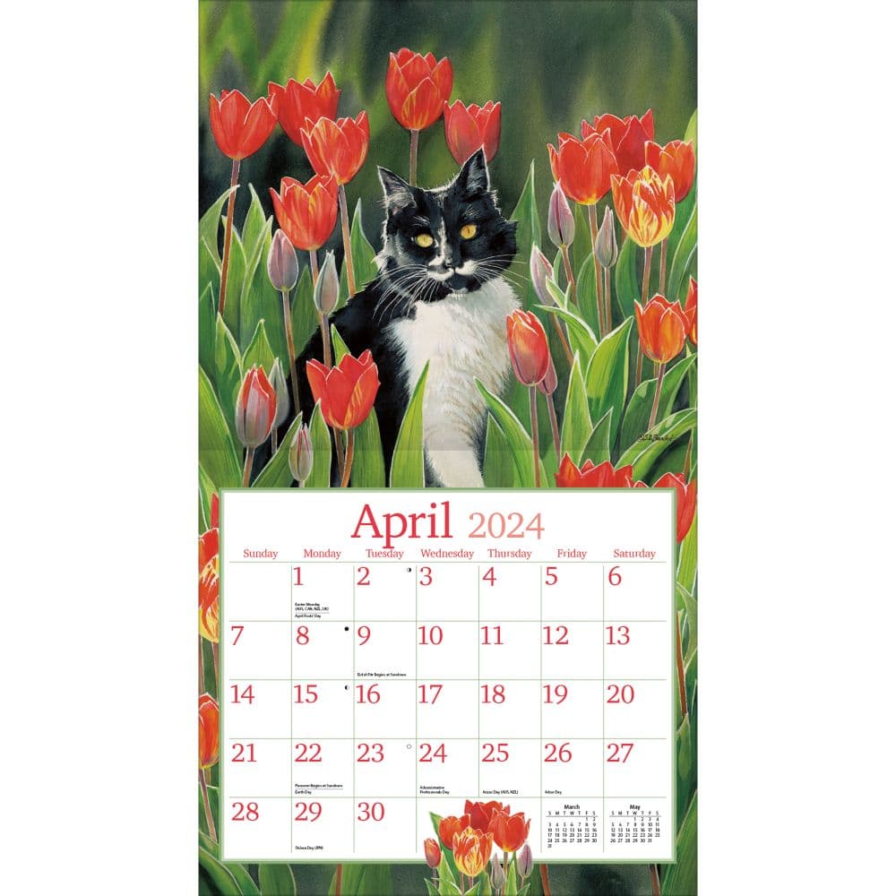 Cats In The Country 2024 Wall Calendar