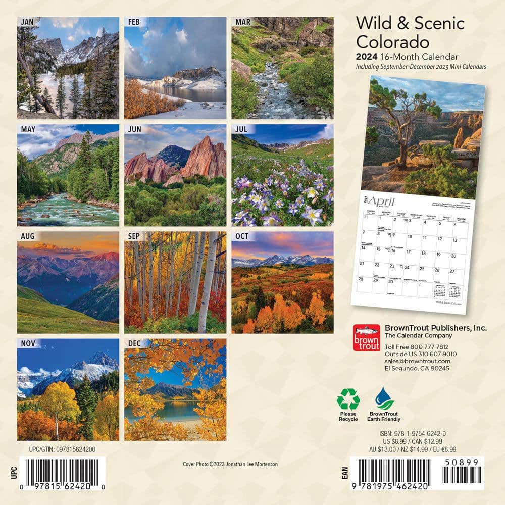 Colorado 2024 Mini Wall Calendar