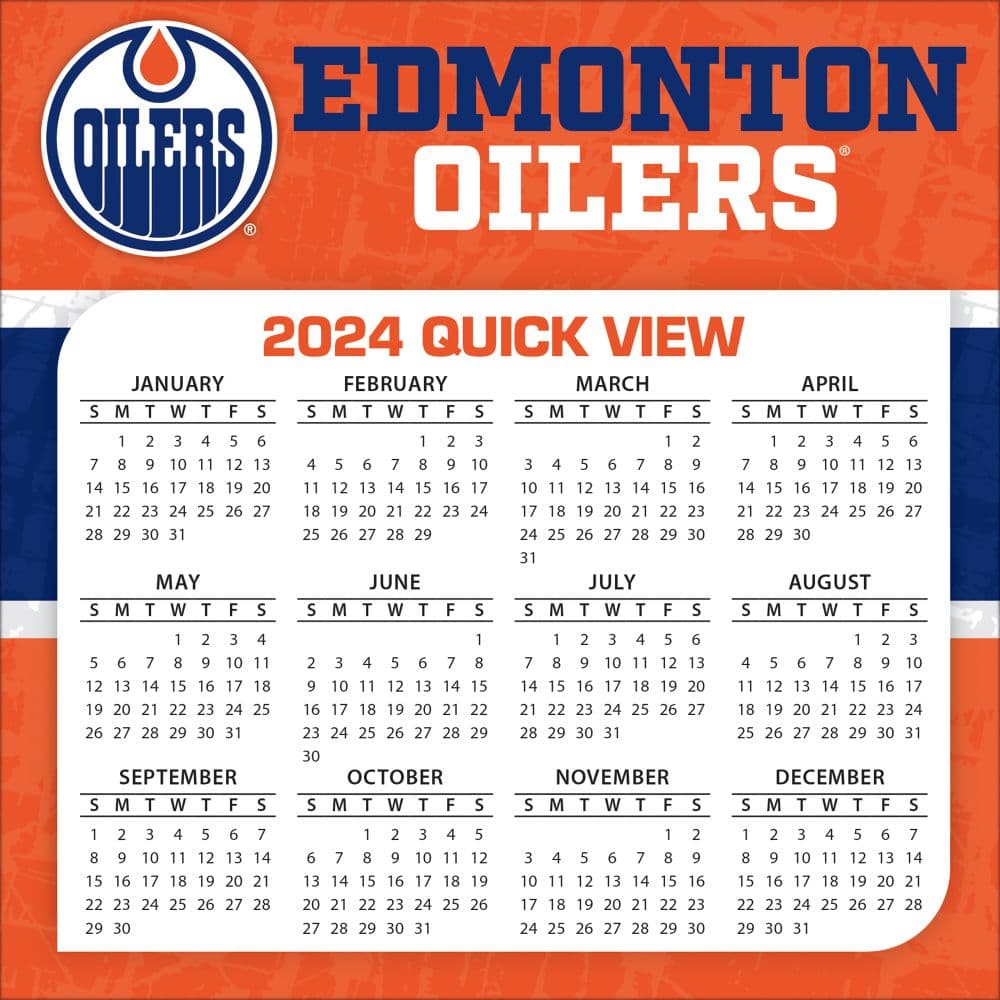 Edmonton Oilers 2024 Desk Calendar